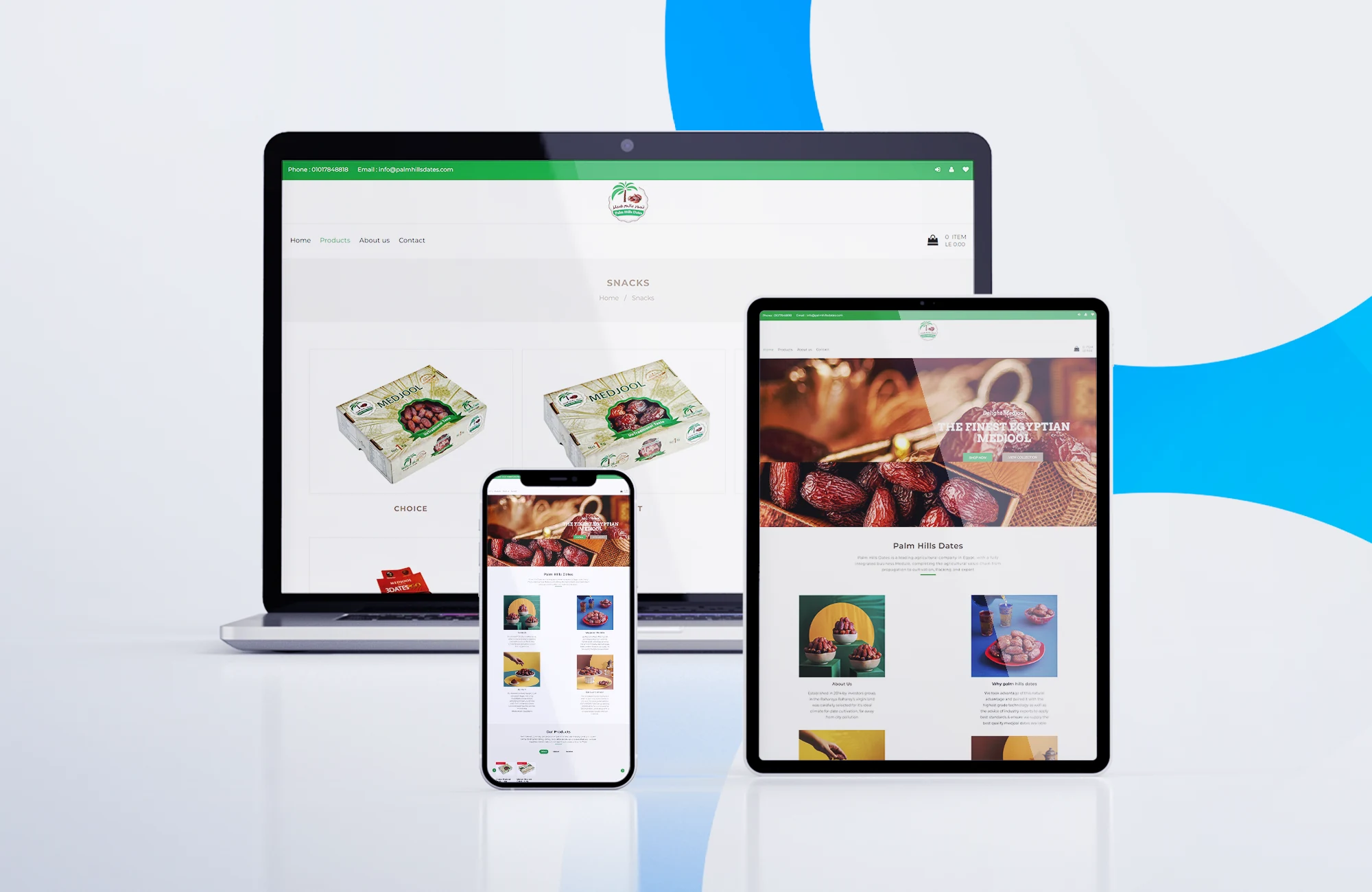 Palmhillsdates Website project image 1 by 8 Digital